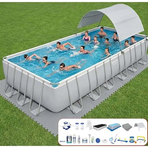 Bestway Gölgelikli Prefabrik Full Havuz Seti 732x366x132cm BW579 56474