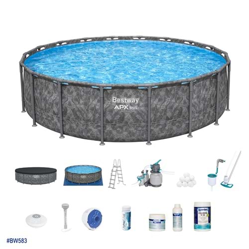 Bestway® APX 365™ 561KC Yuvarlak Prefabrik Havuz Seti 549cm x 132cm BW583