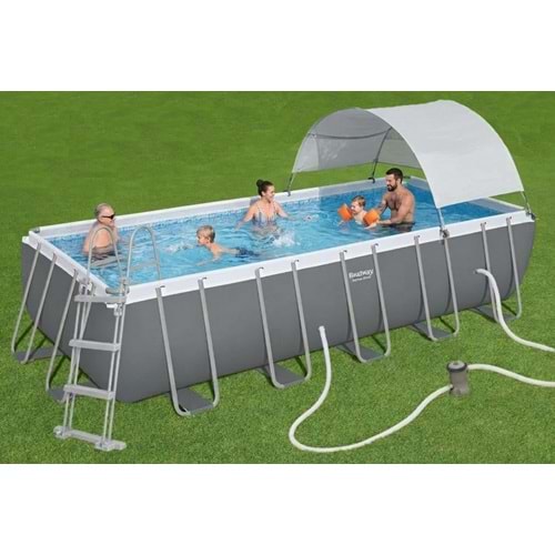 Bestway Dikdörtgen Gölgelikli Prefabrik Havuz Seti 640x274x132cm 5611Z BW595