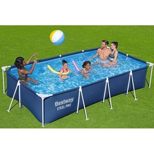 Bestway Steel Pro™ Yer Üstü Prefabrik Dikdörtgen Havuz Seti 4,00 M X 2,11 M X 81 Cm JTRD56424-4