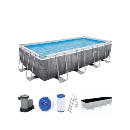 Bestway Steel Pro MAX Prefabrik Aile Havuzu 549x274x122cm Örtü Merdiven Filitreli Set JTRD56998